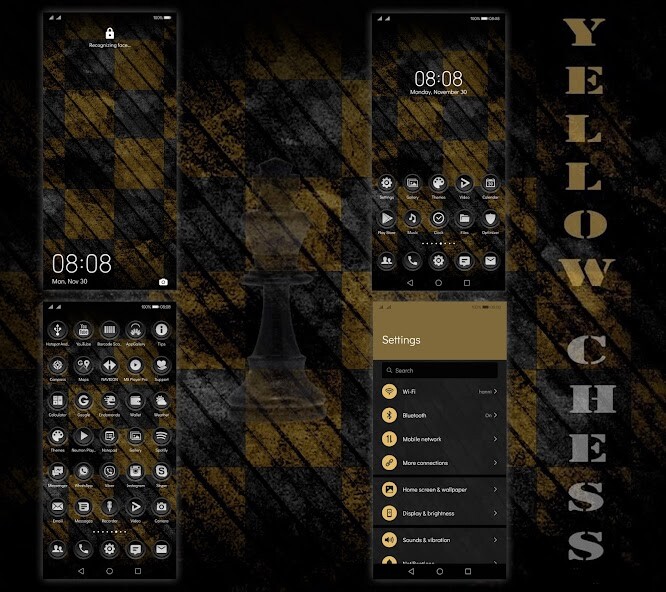 Run android online APK [EMUI 10]Yellow Chess Theme from MyAndroid or emulate [EMUI 10]Yellow Chess Theme using MyAndroid